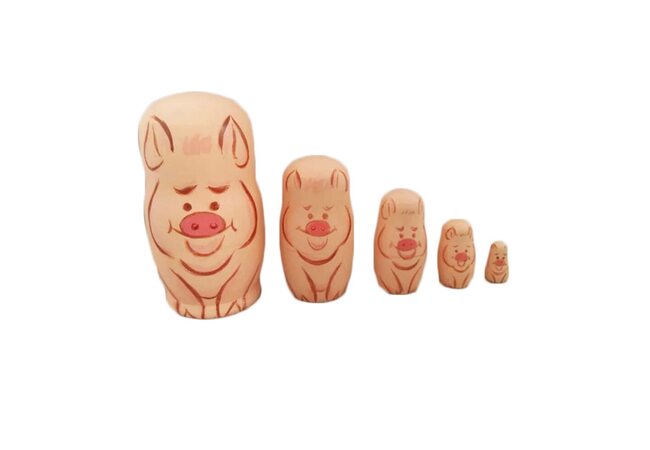 Матрешка «Хрюшки», 5 в 1
