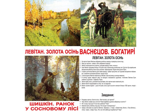 Великі українські картки з фактами «Шедеври художників», 20