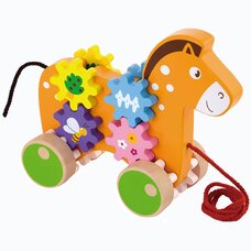 Каталка с шестеренками «Лошадка»