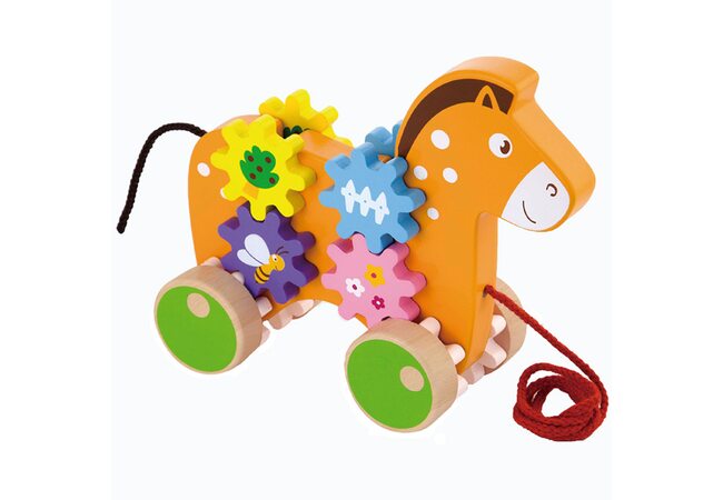 Каталка с шестеренками «Лошадка»