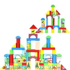 Конструктор с животными, 52 дет.