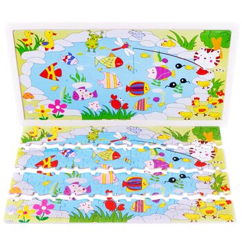 Пазл «Котик на рибалці», 96 дет