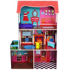 Кукольный домик 3 этажа (4 комнаты)