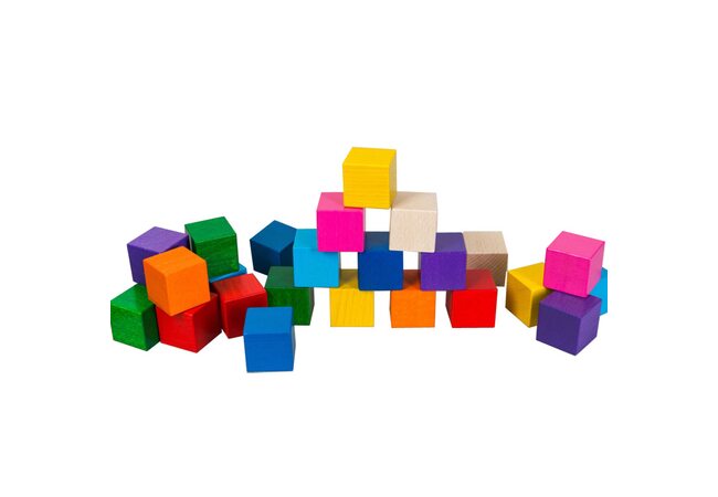 Цветные кубики, 25 шт.