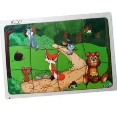 Пазл в рамке «Животные леса», 12 эл.