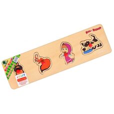 Рамка-вкладыш с ручкой «Маша и Медведь»  4 дет.