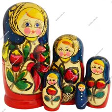 Матрешка 5 в 1 расписная (куколки), большая