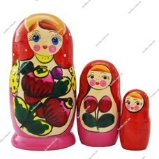 Матрешка 3 в 1 «Цветочки»