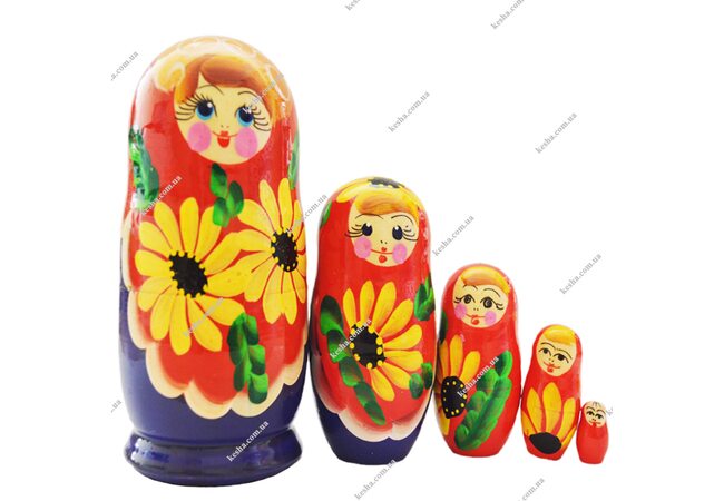 Деревянная матрешка 5 в 1 (малая)