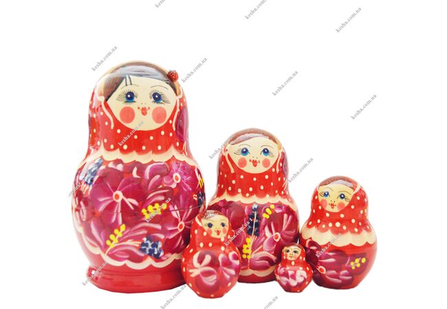 Сувенирная матрешка «Малиновая» (средняя)