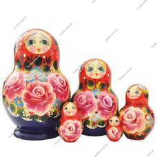 Сувенирная матрешка «Розочка», красная (большая)
