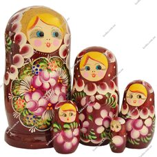 Матрешка 5 в 1 «Сестрицы» (бордо)