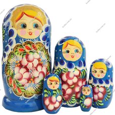 Матрешка 5 в 1 «Сестрицы» (голубая)