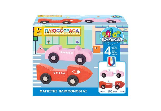 Набор магнитных плюсомобилей. Стиль 4 (4 дет).