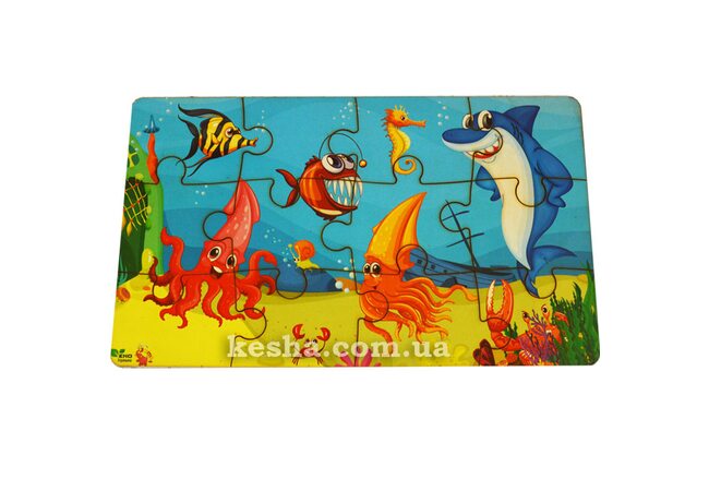 Пазл с подставкой «Морская братва», 12 эл.