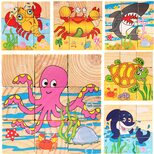 Кубики «Морские», 9 шт.