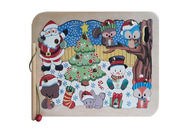 «Новый год», мозаика + рыбалка, 34 дет.