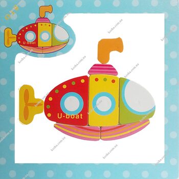 Магнитный пазл «Подводная лодка»