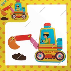 Магнитный пазл «Экскаватор»