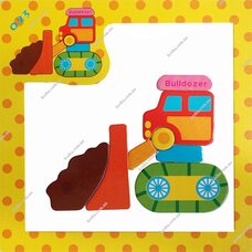 Магнитный пазл «Бульдозер»