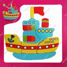 Магнитный пазл «Пароход»