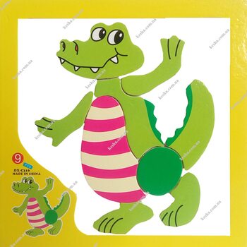 Магнитный пазл «Крокодил»