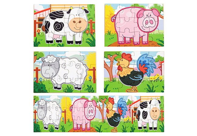 Набор пазлов «Животные на ферме», 4 шт.