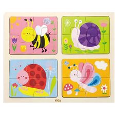 Пазл 4 в 1 «Насекомые»