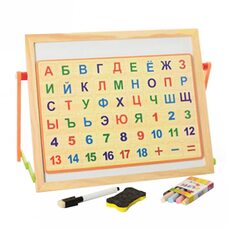 Деревянная доска «Буквы-цифры»