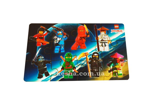 Пазл с подставкой «Ниндзяго», 12 эл.