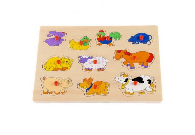 Вкладыши «Обитатели фермы» с ручкой