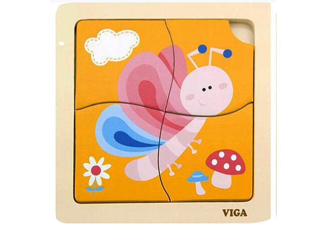 Пазл «Бабочка», 4 дет.