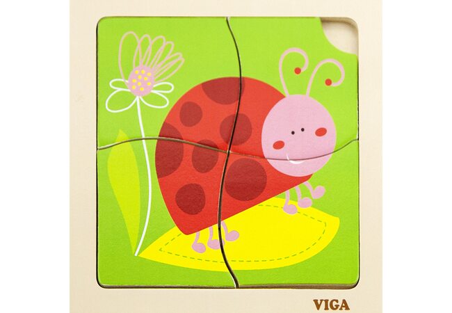 Пазл «Божья коровка», 4 дет.