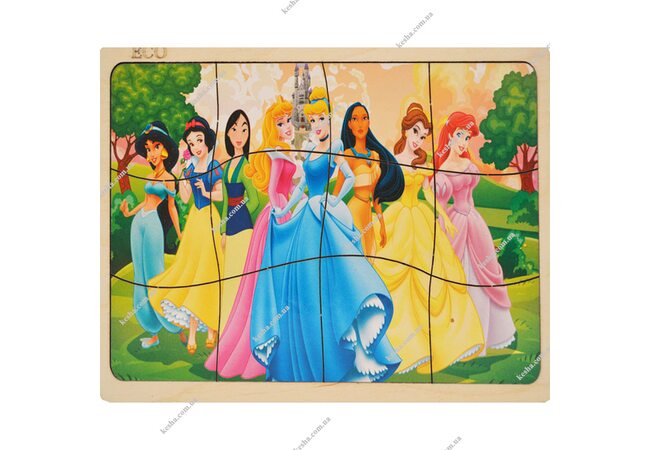 Пазл в рамке «Принцессы», 12 эл.