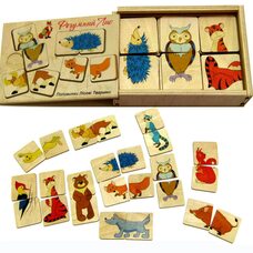 Пазловая игра «Половинки» (Лесные животные)