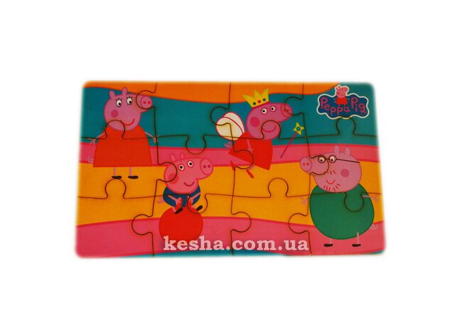 Пазл с подставкой «Пеппа», 12 эл.