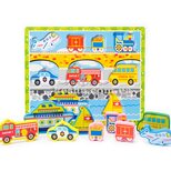 Объемные вкладыши «Виды транспорта».