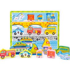 Объемные вкладыши «Виды транспорта».