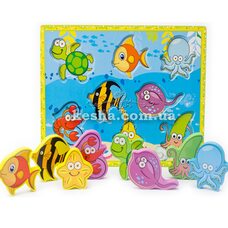 Объемные вкладыши «Подводные обитатели».