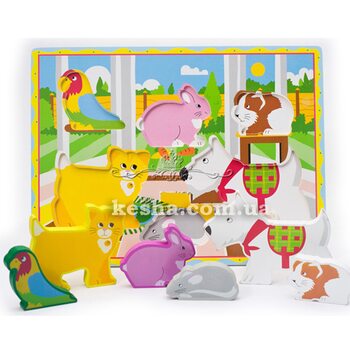 Об'ємні вкладиші «Домашні тварини».