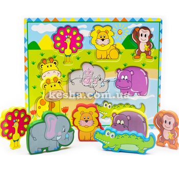 Об'ємні вкладиші «Зоопарк».