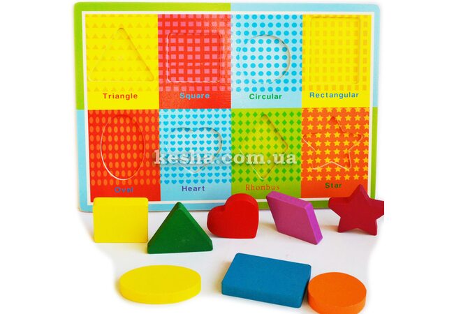 Объемные вкладыши «Цветные фигуры».