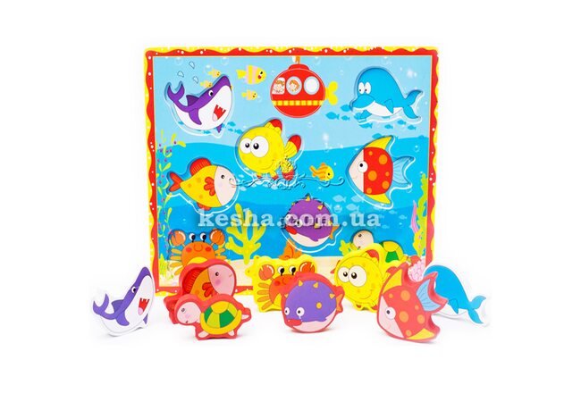 Объемные вкладыши «Рыбки».