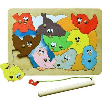 «Воробушки», мозаика + рыбалка, 19 дет.