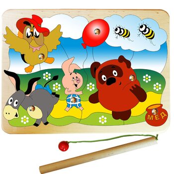 «Винни Пух», мозаика + рыбалка, 20 дет.