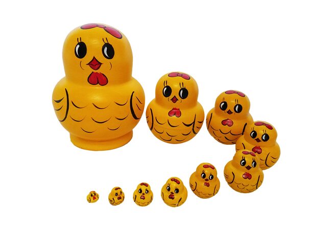 Матрешка «Наседка», 10 в 1