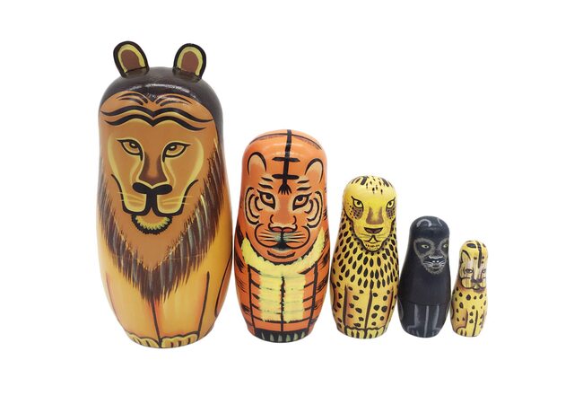 Матрешка «Сафари», 5 в 1