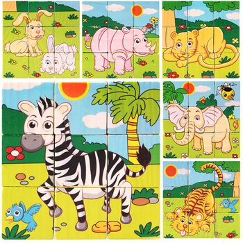 Кубики «Саванна», 9 шт