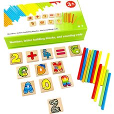 Набор цифры-счетные палочки-алфавит (англ.)