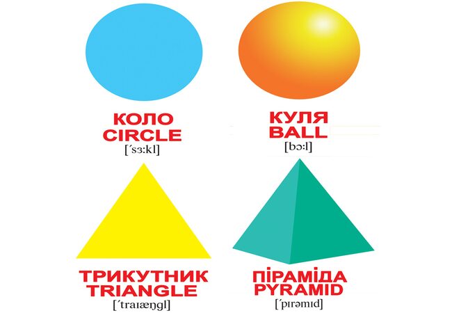 Міні-картки українсько-англійські «Форма», 20